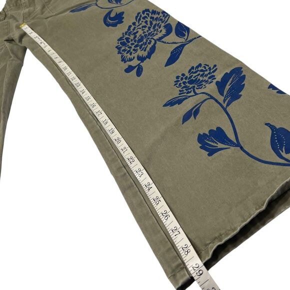 Tommy Hilfiger Floral Pants Wide Leg Cargo Khaki Size 4 Y2K Vintage - Picture 5 of 12